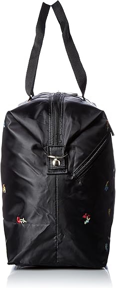 値下げ！新品　格安　OKAJIMA 刺繍入り黒ボストンバッグ A.D.M.J ADMJ 正規品 バッグ 別注 牛革シュリンク ボストン